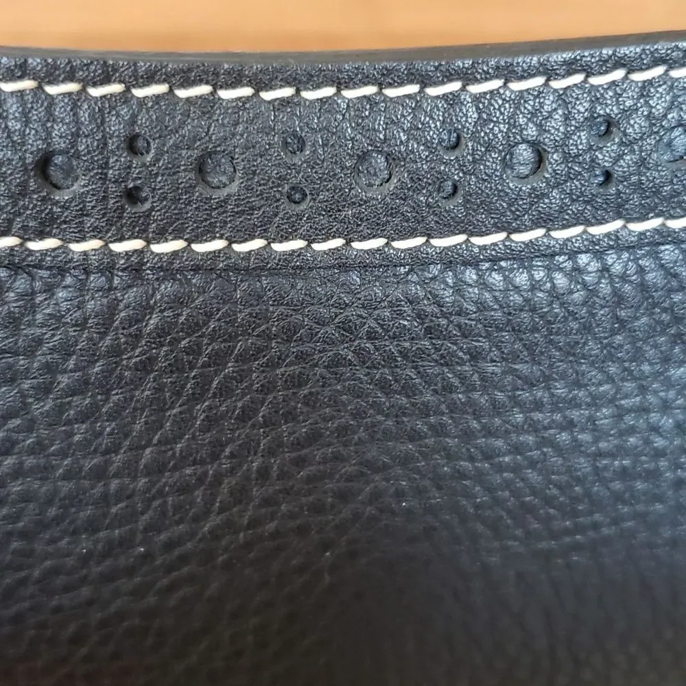 DOONEY BOURKE small black slouch T’Moro Pebble Leather Shoulder Bag